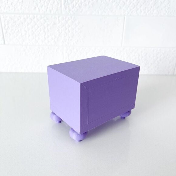 Miniature Barbie Nightstands (Set of 2) Lavender 3D Printed Dollhouse Furniture - Picture 5 of 6